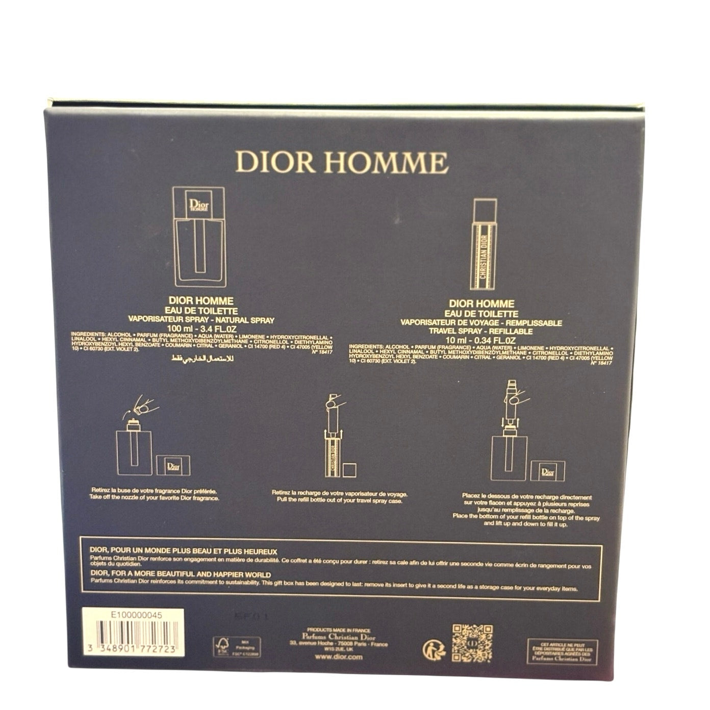 Dior Homme Eau De Toilette Holiday 2025 Gift Set - Limited Edition-Limited Edition Fragrance Set - Eau De Toilette and Travel Spray