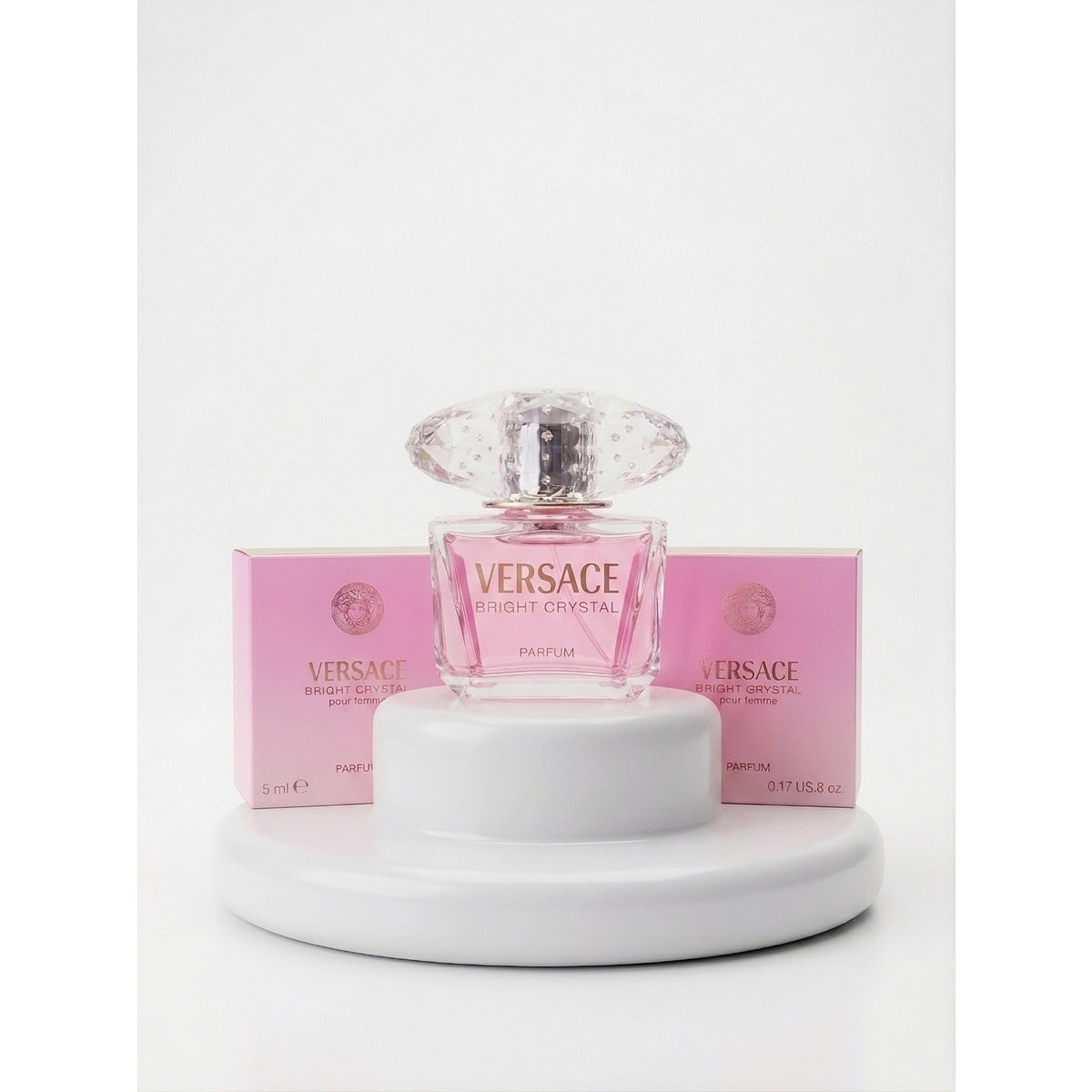 Versace Bright Crystal Parfum Mini Bundle 2 Pack 5ml Travel Size Women's