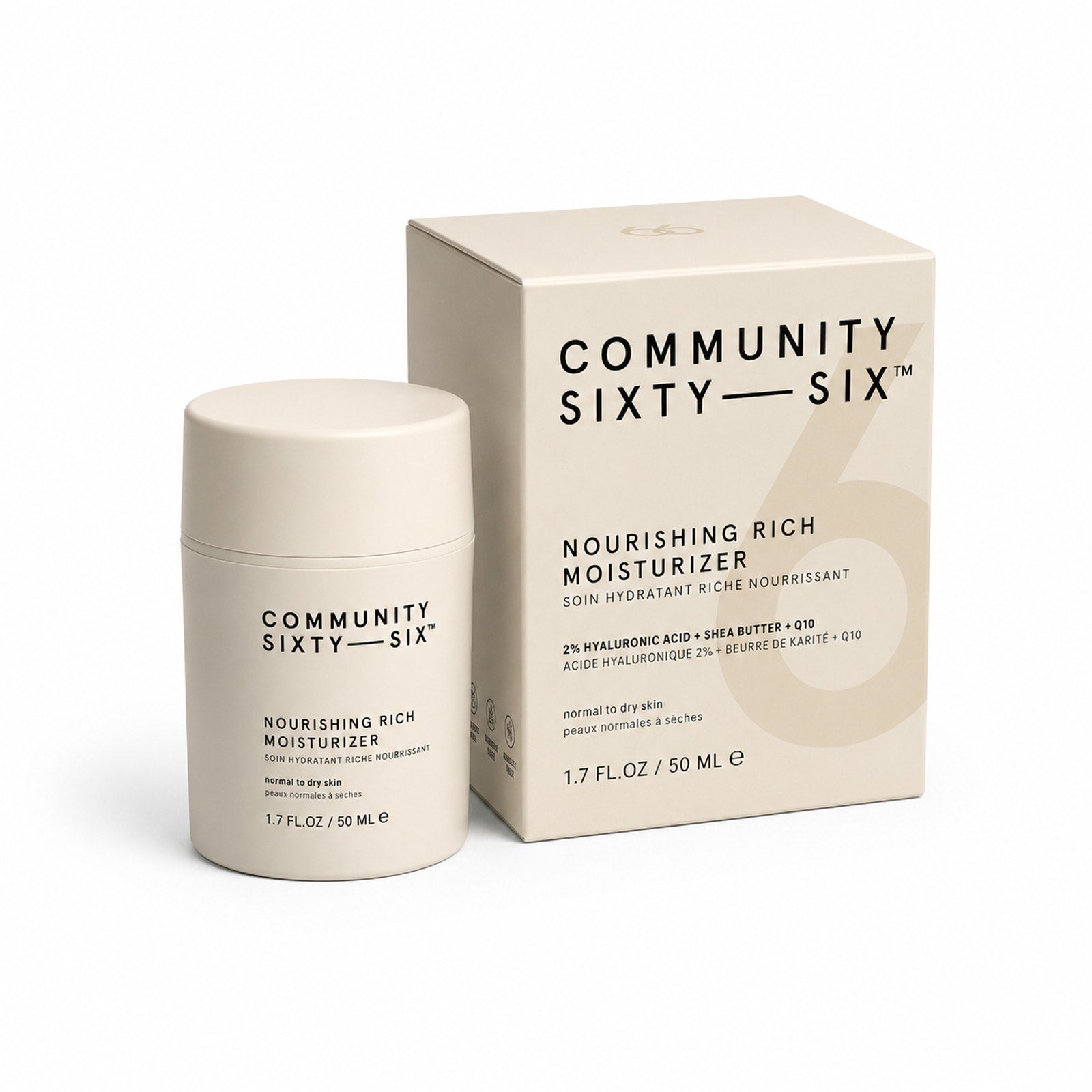 Community Sixty-Six Nourishing Rich Moisturizer Cream Face 1.7 fl oz / 50ml NEW