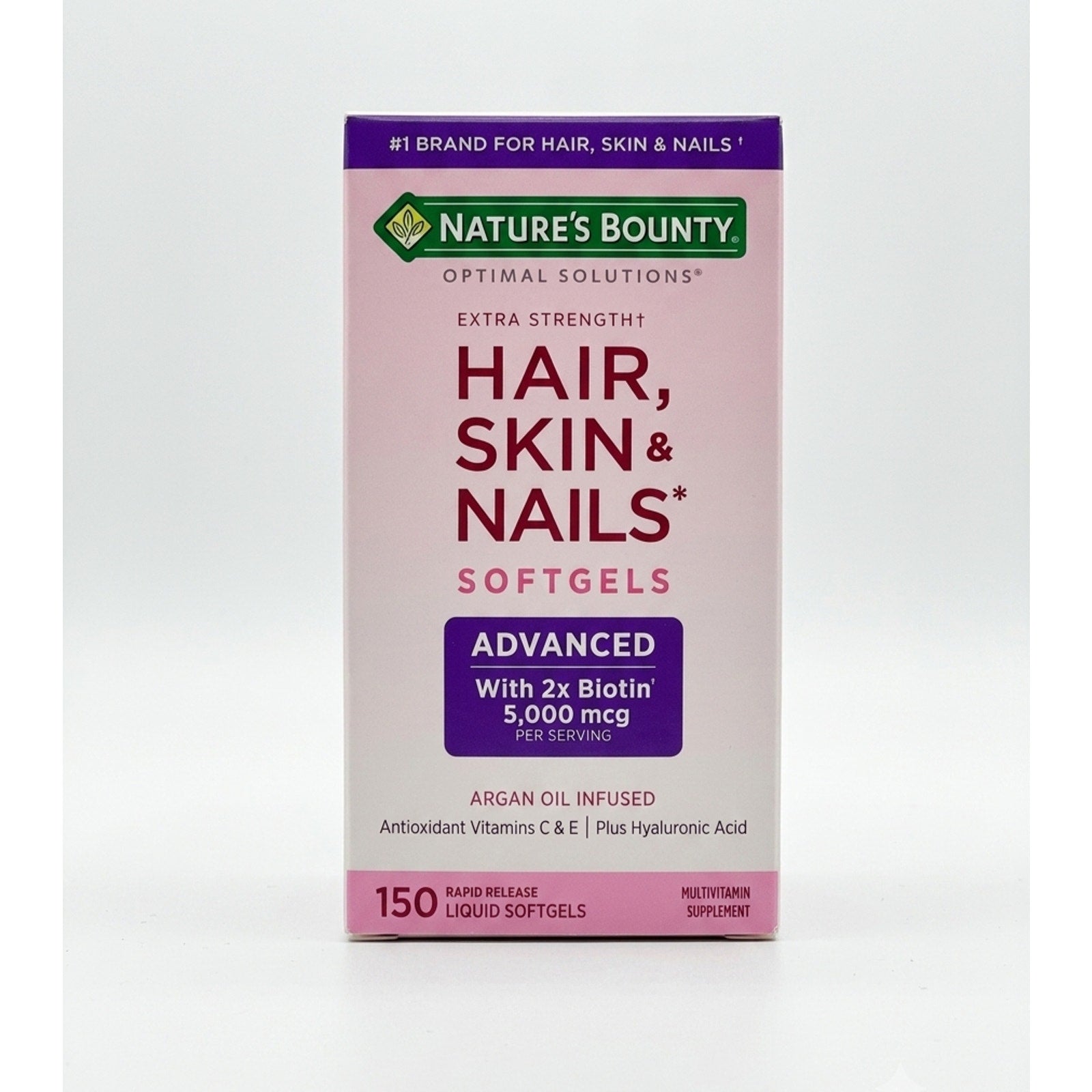 Nature's Bounty Hair, Skin & Nails Advanced Softgels, 150 Rapid Release
