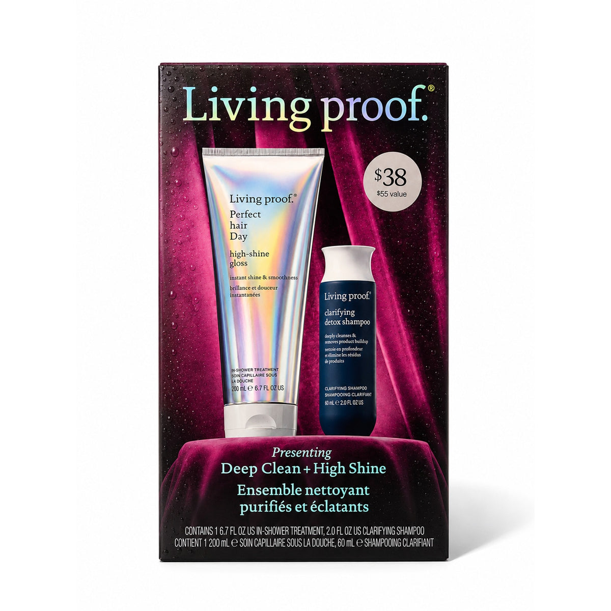 Living Proof Deep Clean + High Shine Set Perfect Hair Day Gloss & Detox Shampoo