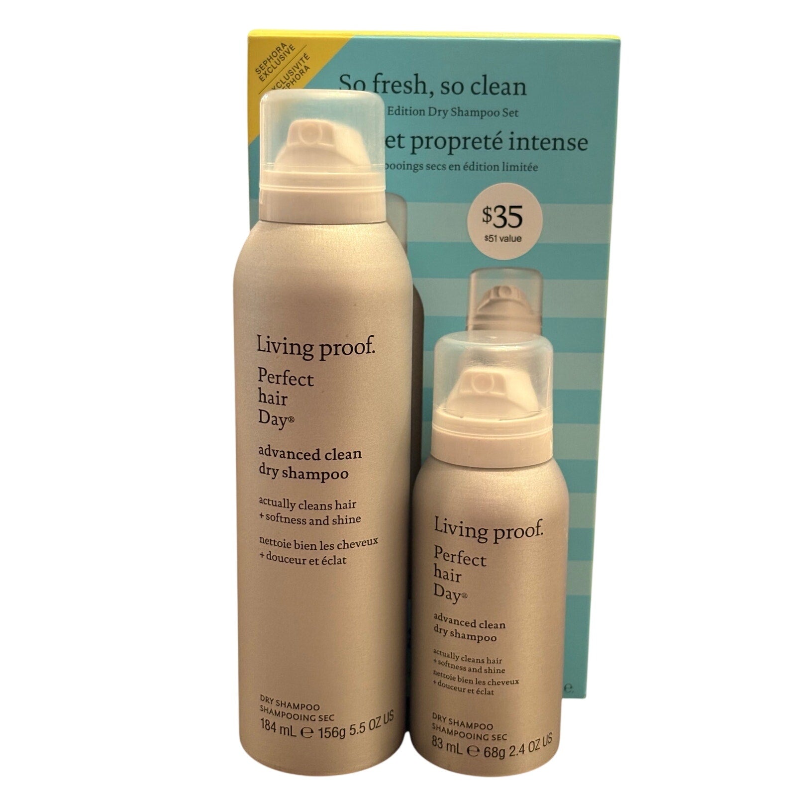 Living Proof So Fresh, So Clean Advanced Clean Dry Shampoo Set,