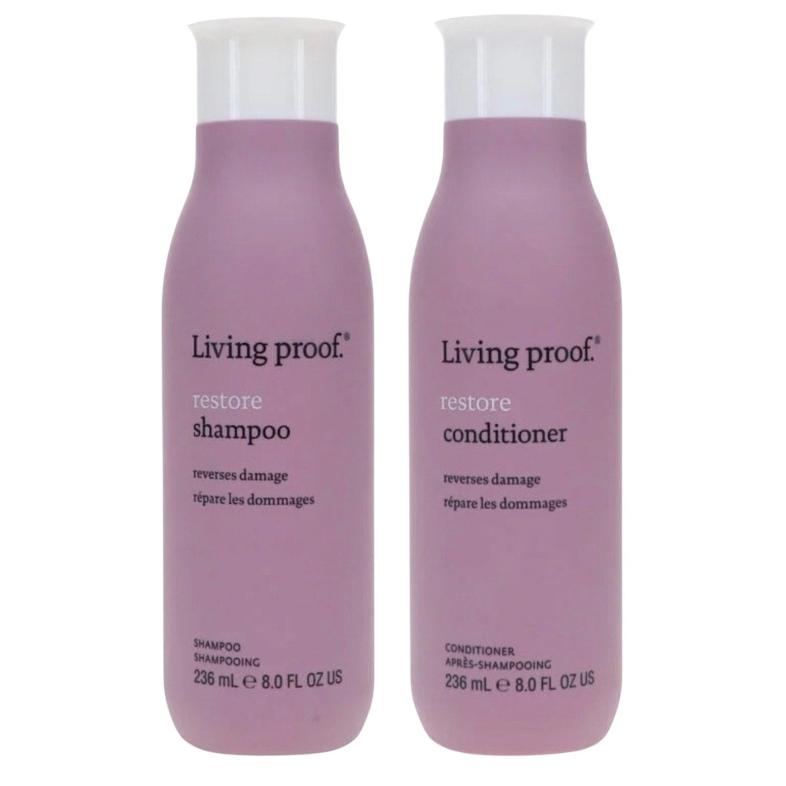 Living Proof Restore Haircare Duo- 236ml Restore shampoo, 236ml conditioner