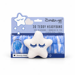 The Crème Shop 3D Teddy Spa Headband Soft Plush Star Beauty Sleep New