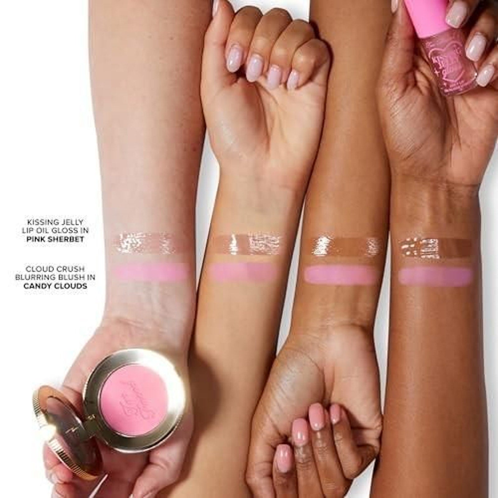 Too Faced Dream a Little Dream Makeup Gift Set: Cloud Crush Blush & Kissing Jelly Lip Oil 0.32 Oz