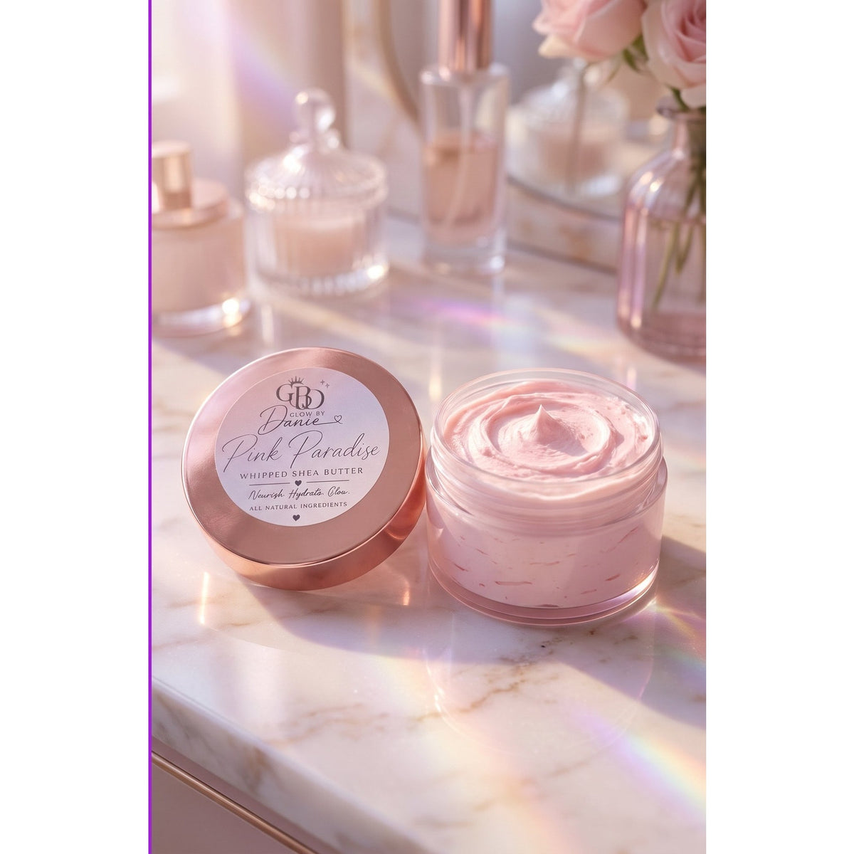 Glow By Danie Handmade Pink Paradise Whipped Shea Butter 4fl oz