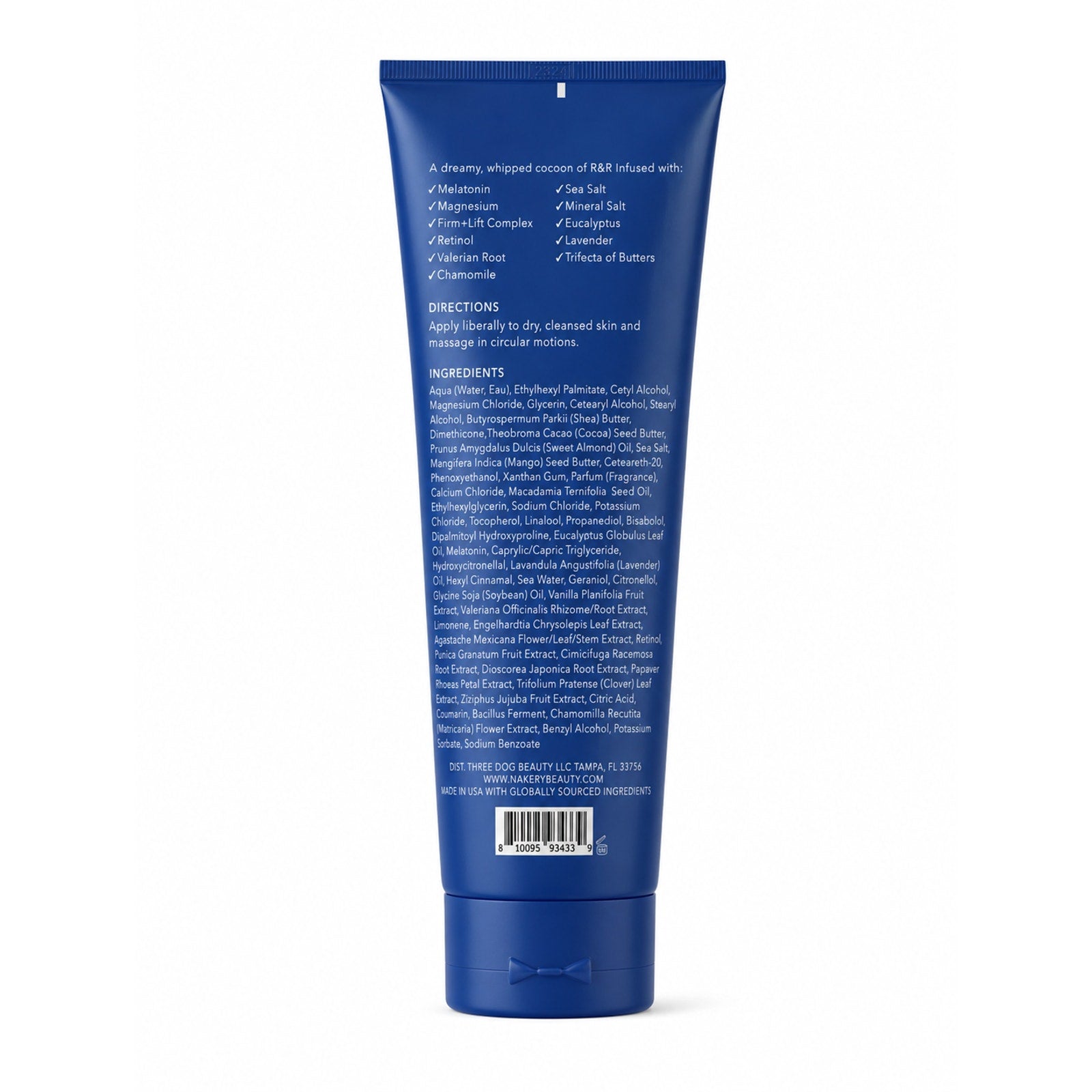 Nakery Beauty Skin Recovery Relax + Repair Body Balm with Melatonin & Magnesium