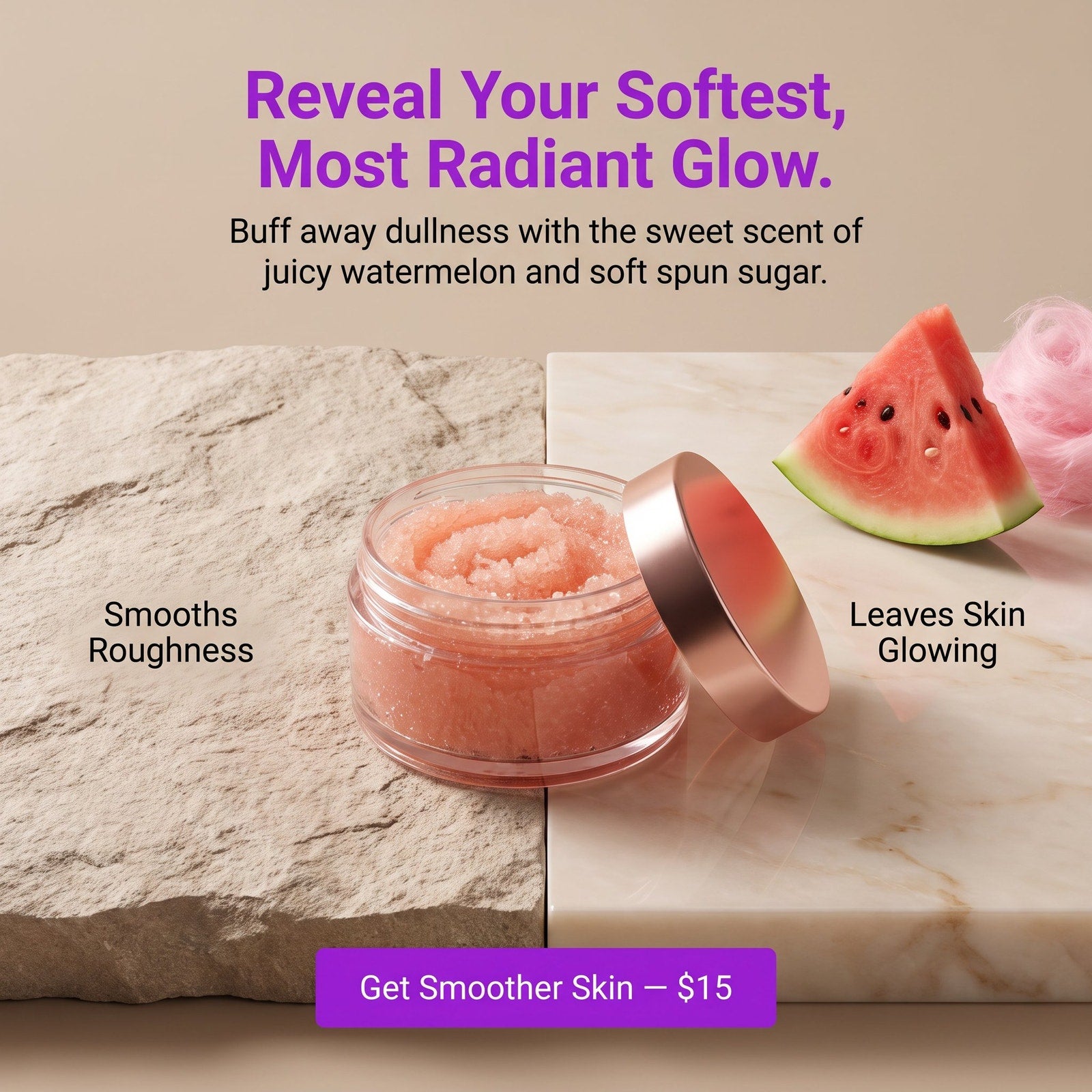 Glow By Danie Pink Paradise Sugar Scrub. 4fl oz
