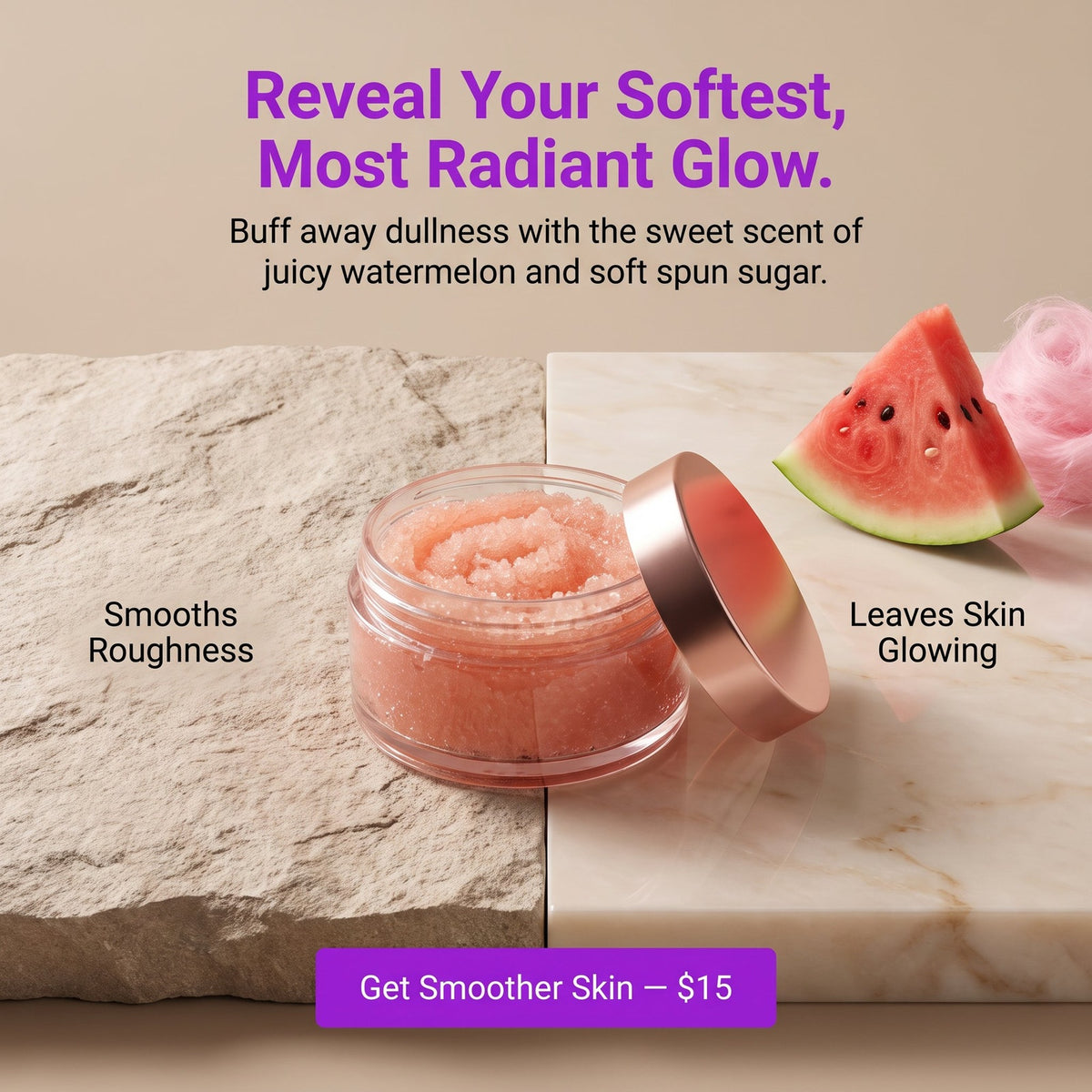 Glow By Danie Pink Paradise Sugar Scrub. 4fl oz